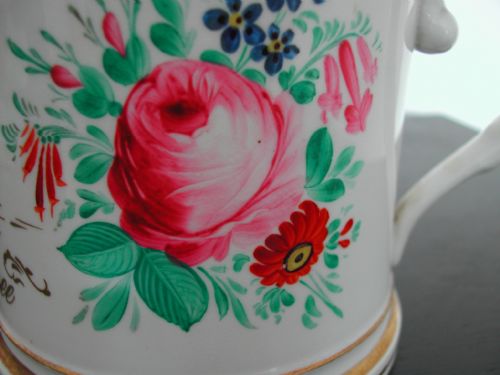 ENGLISH FLOWER AND VERSE DECORATED MUG ASSIGNED TO THE REV C J ATHERTON SECOND HALF 19TH CENTURY - ADDITIONAL PHOTO 8