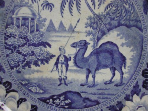 RESERVED PSA PAIR OF DROMEDARY PATTERN A BLUE AND WHITE TRANSFER PRINT PLATES CIRCA 1815 - ADDITIONAL PHOTO 9
