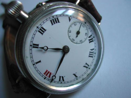 WW1 SILVER CASED BORGEL DESIGN TRENCH WATCH CIRCA 1916 - ADDITIONAL PHOTO 2
