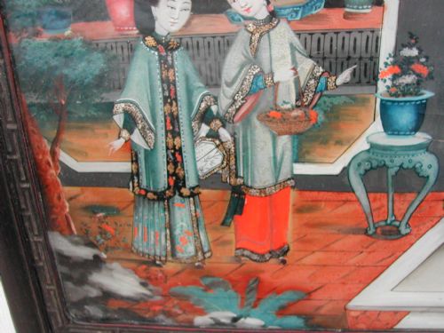 19TH CENTURY CHINESE REVERSE PAINTING ON GLASS - ADDITIONAL PHOTO 11