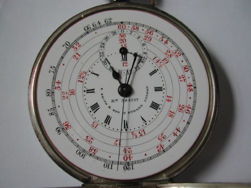 S SMITH SON SILVER POCKET WATCH CHRONOGRAPH FOR EARLY AUTOMOBILE SPEED TESTING CIRCA 1911 - ADDITIONAL PHOTO 3