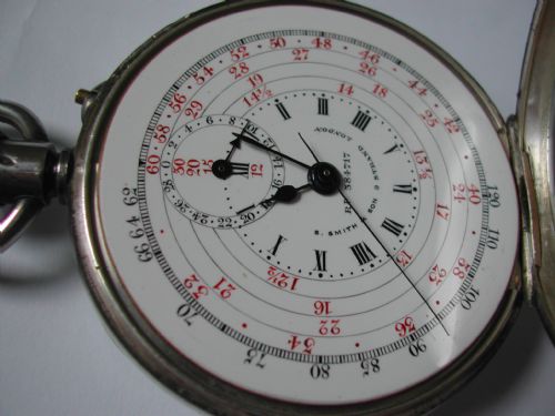 S SMITH SON SILVER POCKET WATCH CHRONOGRAPH FOR EARLY AUTOMOBILE SPEED TESTING CIRCA 1911 - ADDITIONAL PHOTO 4