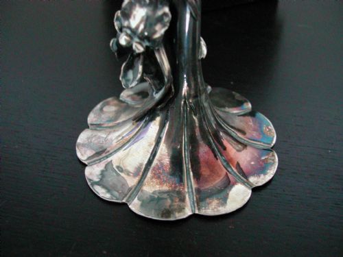 JAPANESE SILVER ORGANIC IRIS SPILL VASE DATING TO THE MEIJI PERIOD - ADDITIONAL PHOTO 8