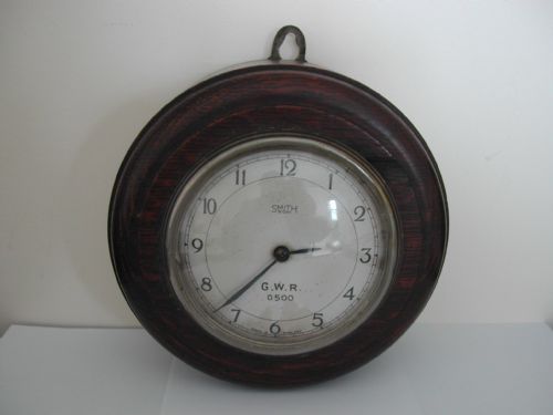 great western railway 8 day signal box tool clock no 0500 by smiths dating pre1939 - CATEGORY: ANTIQUE CLOCKS - DATED 1930