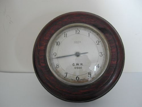GREAT WESTERN RAILWAY 8 DAY SIGNAL BOX TOOL CLOCK NO 0500 BY SMITHS DATING PRE1939 - ADDITIONAL PHOTO 1