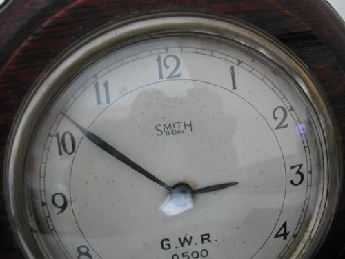 GREAT WESTERN RAILWAY 8 DAY SIGNAL BOX TOOL CLOCK NO 0500 BY SMITHS DATING PRE1939 - ADDITIONAL PHOTO 9