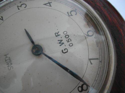 GREAT WESTERN RAILWAY 8 DAY SIGNAL BOX TOOL CLOCK NO 0500 BY SMITHS DATING PRE1939 - ADDITIONAL PHOTO 12
