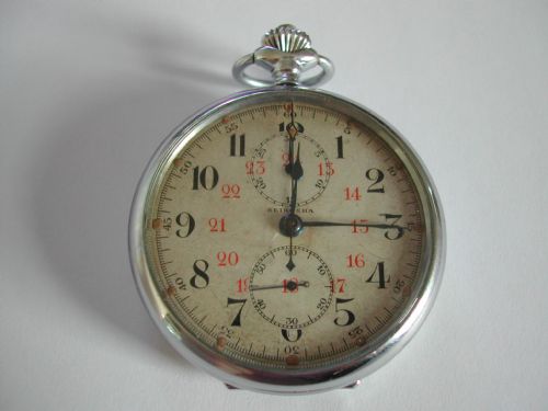 ww2 japanese naval issued pocket chronograph watch by seikosha circa 1942 - CATEGORY: ANTIQUE WATCHES - DATED 1940