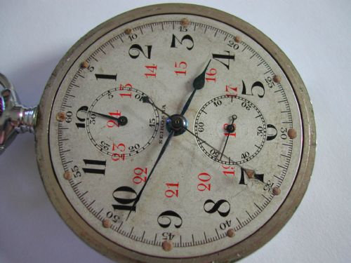 WW2 JAPANESE NAVAL ISSUED POCKET CHRONOGRAPH WATCH BY SEIKOSHA CIRCA 1942 - ADDITIONAL PHOTO 2