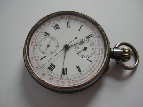 A VERY RARE LANCASHIRE YORKSHIRE RAILWAY ISSUED CHRONOGRAPH POCKET WATCH DATING TO PRE 1923 - ADDITIONAL PHOTO 1