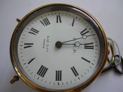 A GREAT WESTERN RAILWAY GWR ISSUE BRASS DRUM CLOCK NO 5004 BY KAY CO PARIS PRE 1922 - ADDITIONAL PHOTO 8