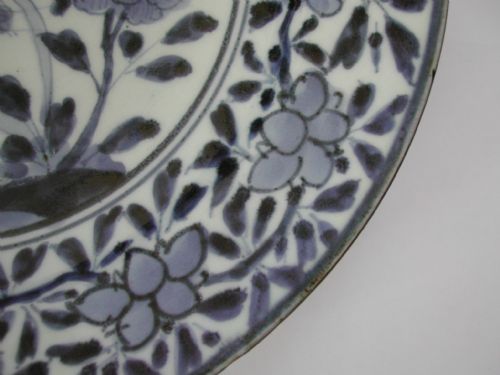 JAPANESE ARITA BLUE AND WHITE CICADA DISH CIRCA 1690 - ADDITIONAL PHOTO 10
