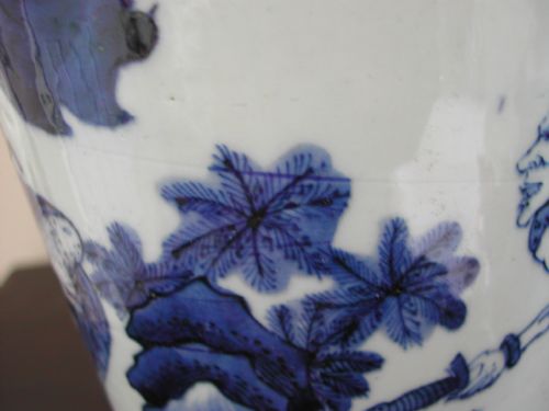 A FINE CHINESE TRANSITIONAL BLUE AND WHITE SLEEVE VASE CIRCA 1640 - ADDITIONAL PHOTO 8