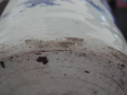 A FINE CHINESE TRANSITIONAL BLUE AND WHITE SLEEVE VASE CIRCA 1640 - ADDITIONAL PHOTO 14