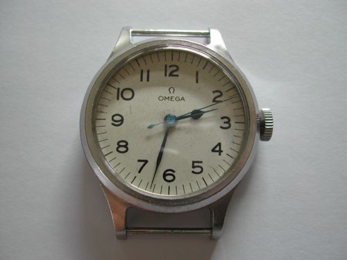 omega raf issued white dialled pilots watch dated 1956 - CATEGORY: ANTIQUE WATCHES - DATED 1950