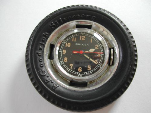 a rare american bulova for b f goodrich tyre maker small desk watch circa 1950 - CATEGORY: ANTIQUE CLOCKS - DATED 1950