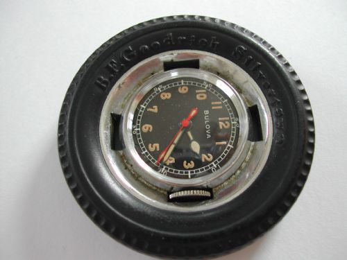 A RARE AMERICAN BULOVA FOR B F GOODRICH TYRE MAKER SMALL DESK WATCH CIRCA 1950 - ADDITIONAL PHOTO 1