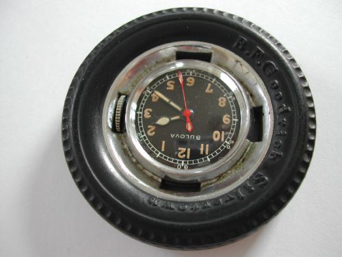 A RARE AMERICAN BULOVA FOR B F GOODRICH TYRE MAKER SMALL DESK WATCH CIRCA 1950 - ADDITIONAL PHOTO 2