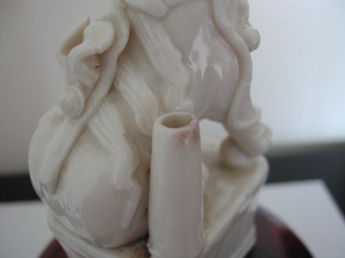 RESERVED VG PP CHINESE BLANC DE CHINE BUDDHISTIC LION DOG JOSS STICK HOLDER 18TH CENTURY - ADDITIONAL PHOTO 6