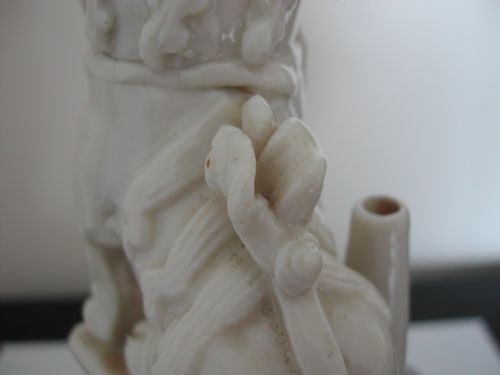 RESERVED VG PP CHINESE BLANC DE CHINE BUDDHISTIC LION DOG JOSS STICK HOLDER 18TH CENTURY - ADDITIONAL PHOTO 7