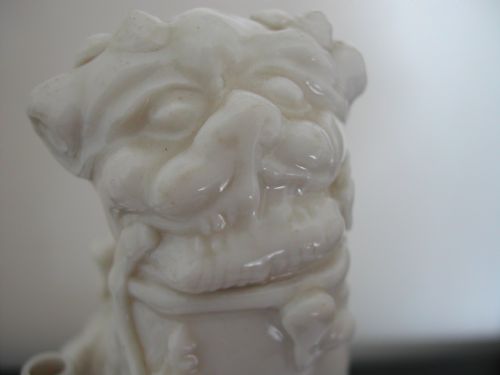 RESERVED VG PP CHINESE BLANC DE CHINE BUDDHISTIC LION DOG JOSS STICK HOLDER 18TH CENTURY - ADDITIONAL PHOTO 9