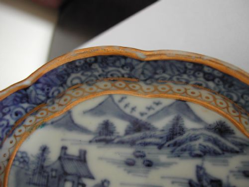 CHINESE BLUE WHITE NANKING SPOON TRAY 18TH CENTURY - ADDITIONAL PHOTO 4