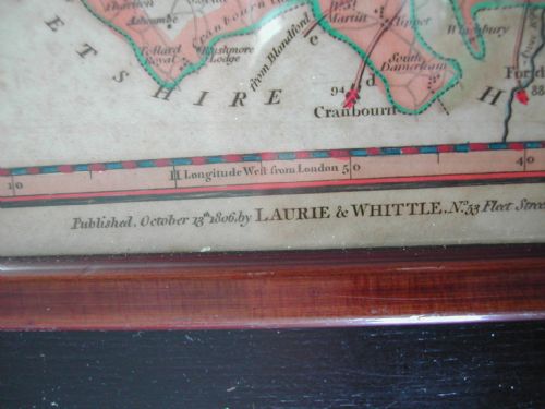 A LAURIE WHITTLE SMALL MAP OF THE COUNTY OF WILTSHIRE DATED 13TH OCT 1806 - ADDITIONAL PHOTO 2