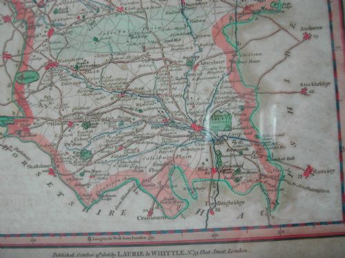 A LAURIE WHITTLE SMALL MAP OF THE COUNTY OF WILTSHIRE DATED 13TH OCT 1806 - ADDITIONAL PHOTO 5