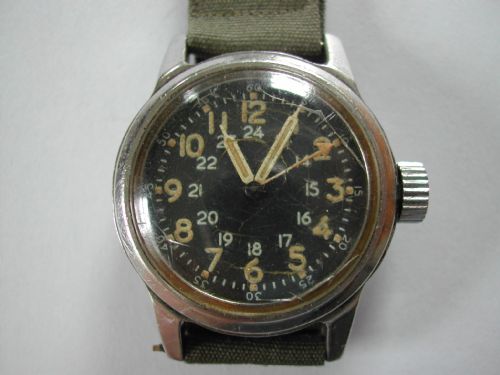 us air force elgin type a17a 18 jewel military issued pilots watch circa 1956 - CATEGORY: ANTIQUE WATCHES - DATED 1950