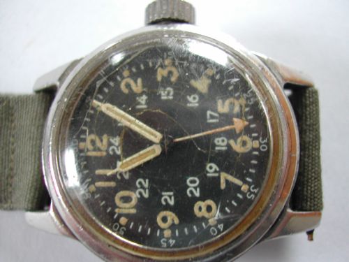 US AIR FORCE ELGIN TYPE A17A 18 JEWEL MILITARY ISSUED PILOTS WATCH CIRCA 1956 - ADDITIONAL PHOTO 1