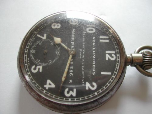 WW1 GRIMSHAW BAXTER J J ELLIOTT LTD 8DAY NONLUMINOUS MARK IVA AIR STATION PILOTS COCKPIT WATCH NO 516R CIRCA 1916 - ADDITIONAL PHOTO 1