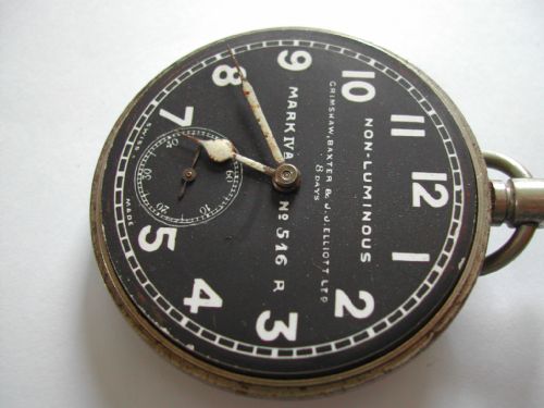 WW1 GRIMSHAW BAXTER J J ELLIOTT LTD 8DAY NONLUMINOUS MARK IVA AIR STATION PILOTS COCKPIT WATCH NO 516R CIRCA 1916 - ADDITIONAL PHOTO 3