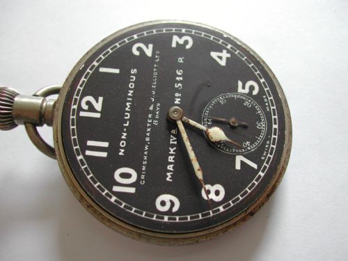 WW1 GRIMSHAW BAXTER J J ELLIOTT LTD 8DAY NONLUMINOUS MARK IVA AIR STATION PILOTS COCKPIT WATCH NO 516R CIRCA 1916 - ADDITIONAL PHOTO 4