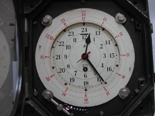 for sale this rare smiths signal centre clock with smiths astral 8day platform escapement movement for use in wet operations rooms dating circa 1950s - CATEGORY: ANTIQUE CLOCKS - DATED 1950