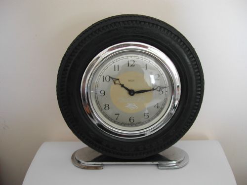 smiths promotional goodyear tyre and vauxhall cars desk clock circa 1950s - CATEGORY: ANTIQUE CLOCKS - DATED 1950