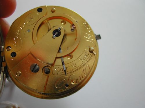 RARE DENT OF LONDON SILVER POCKET WATCH NO 6818 CIRCA 1842 - ADDITIONAL PHOTO 11