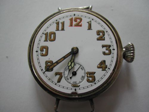 A GOOD WW1 WRISTLET BY BUREN WITH SILVER SCREW FRONT AND BACK CASE CIRCA 1916 - ADDITIONAL PHOTO 2