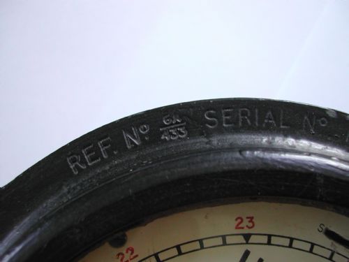 T F MERCER RAF MARK1 WW2 AIRCRAFT CLOCK FOR USE ON FLYING BOATS REF NO 6A433 ISSUE NO 15640 - ADDITIONAL PHOTO 4