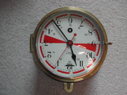 SMITHS ASTRAL RED SEGMENT SHIPS RADIO ROOM CLOCK CIRCA 1960 - ADDITIONAL PHOTO 2