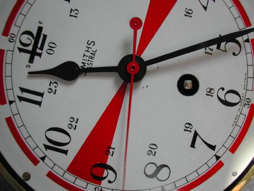 SMITHS ASTRAL RED SEGMENT SHIPS RADIO ROOM CLOCK CIRCA 1960 - ADDITIONAL PHOTO 4
