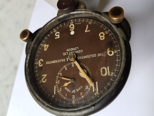 THE GOLDSMITHS SILVERSMITHS COMPANY LTD TIME OF TRIP AIRCRAFT CLOCK DATING CIRCA 1938 - ADDITIONAL PHOTO 5