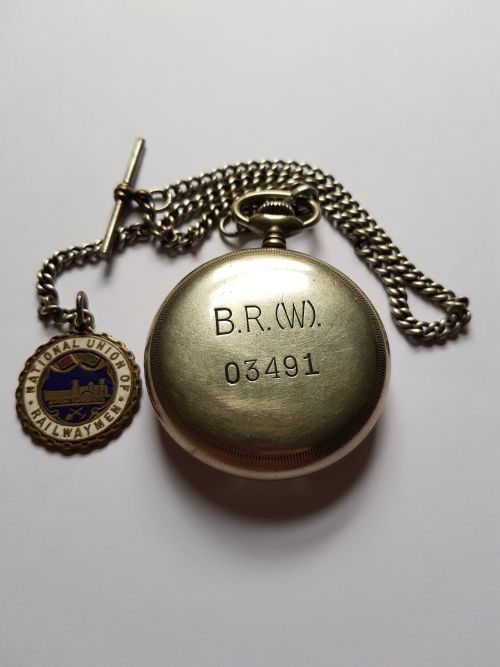 BRITISH RAIL WESTERN REGION POCKET WATCH ISSUE NO 03491 BY LIMIT DATING POST 1948 - ADDITIONAL PHOTO 3