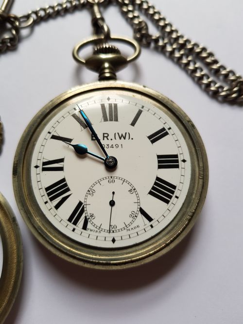 BRITISH RAIL WESTERN REGION POCKET WATCH ISSUE NO 03491 BY LIMIT DATING POST 1948 - ADDITIONAL PHOTO 4
