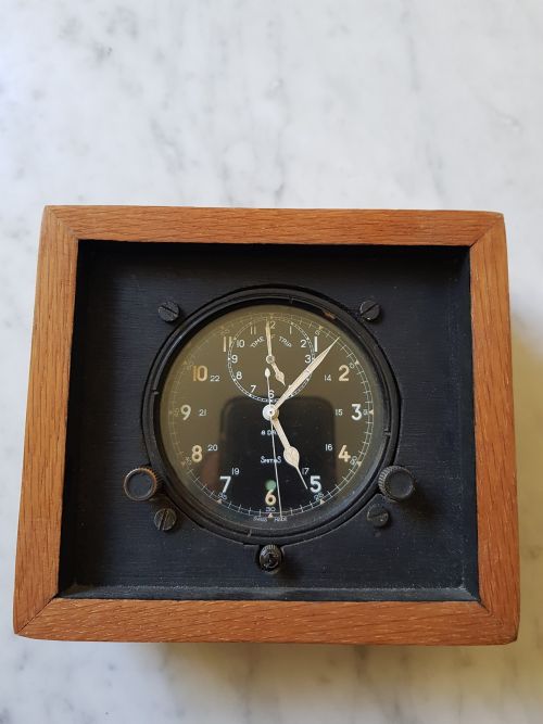 SMITHS MILITARY ISSUE AIRCRAFT COCKPIT 8DAY TIME OF TRIP CHRONOGRAPH CLOCK DATED 1953 - ADDITIONAL PHOTO 8