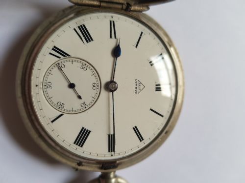 DENT FULL HUNTER CASED SILVER KEYLESS PINSET POCKET WATCH DATING TO LATE 1901 - ADDITIONAL PHOTO 4