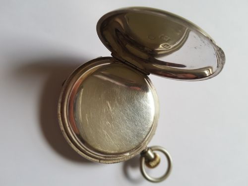 DENT FULL HUNTER CASED SILVER KEYLESS PINSET POCKET WATCH DATING TO LATE 1901 - ADDITIONAL PHOTO 5