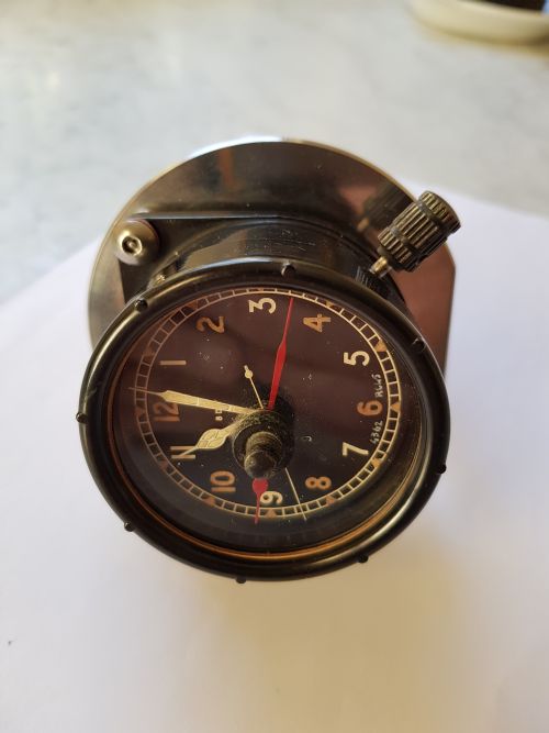 RAF ISSUED WW2 SMITH 8DAY MK11D COCKPIT CLOCK REF NO6A1150 DATED 1941 - ADDITIONAL PHOTO 7