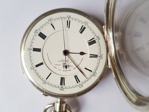 W EHRHARDT LARGE SOLID SILVER POCKET CHRONOGRAPH MAKERS TO THE ADMIRALTY DATING CIRCA 1896 - ADDITIONAL PHOTO 4