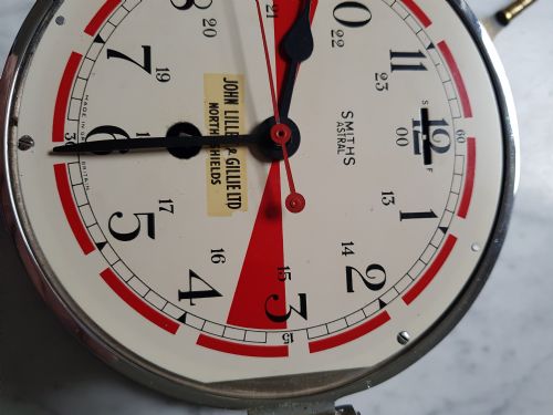 SMITHS ASTRAL SHIPS RADIO ROOM CLOCK RETAILED BY JOHN LILLEY GILLIE LTD NORTH SHIELDS DATING CIRCA 1950 - ADDITIONAL PHOTO 4