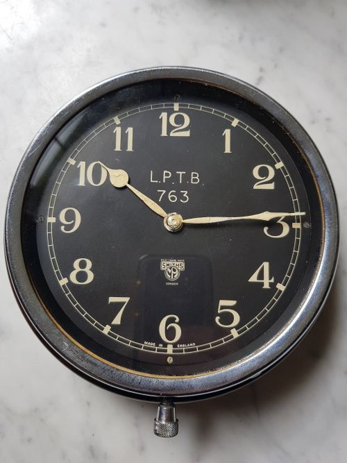SMITHS LONDON PASSENGER TRANSPORT BOARD CLOCK REF NO 763 CIRCA 1940'S - ADDITIONAL PHOTO 10